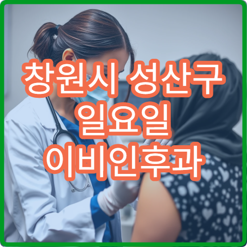 창원시 성산구 일요일 이비인후과 진료 병원 비염 치료 가능