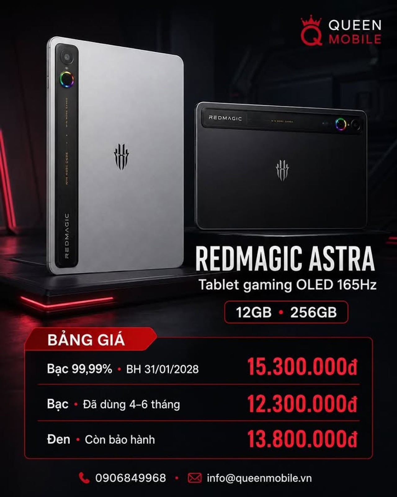REDMAGIC ASTRA 12GB 256GB – 165HZ OLED 게이밍 태블릿, 매우 강력한 Snapdragon 8 ELITE ♾️