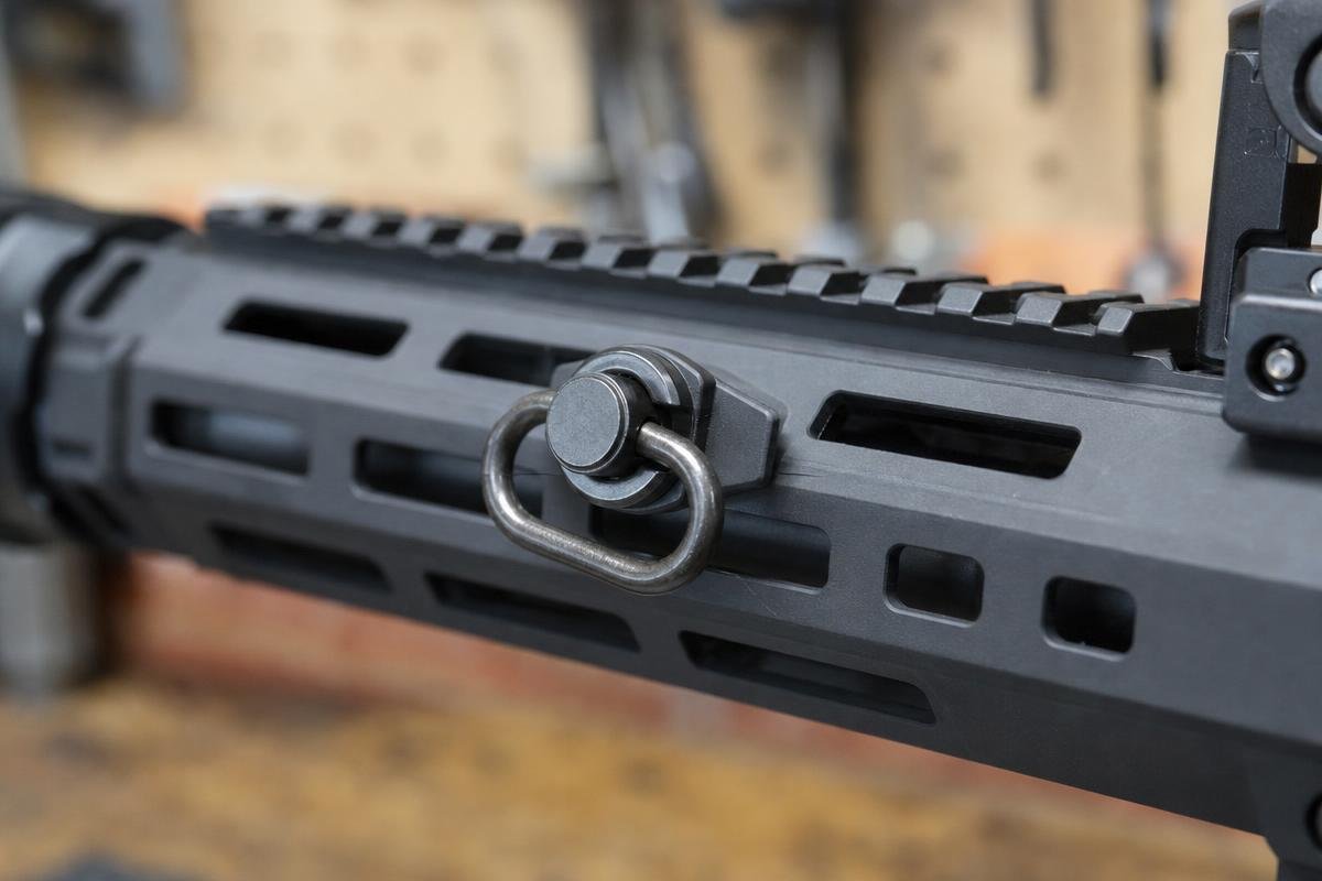 Rifle sling mounts matched to AR-15 attachment points