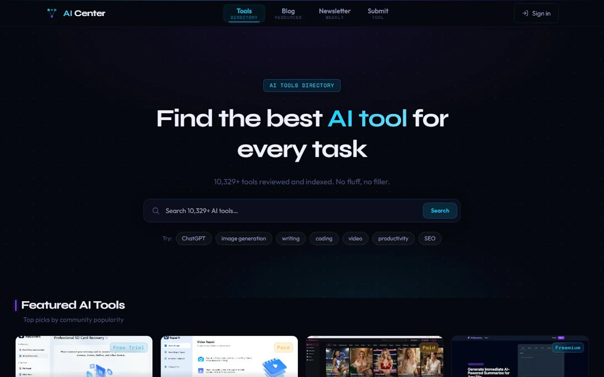 Captura de AI Center