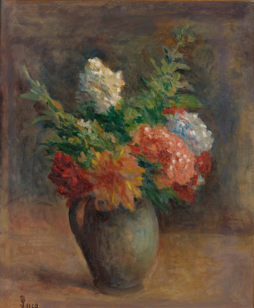 Pivoines Géraniums Et Lilas Blancs circa 1925