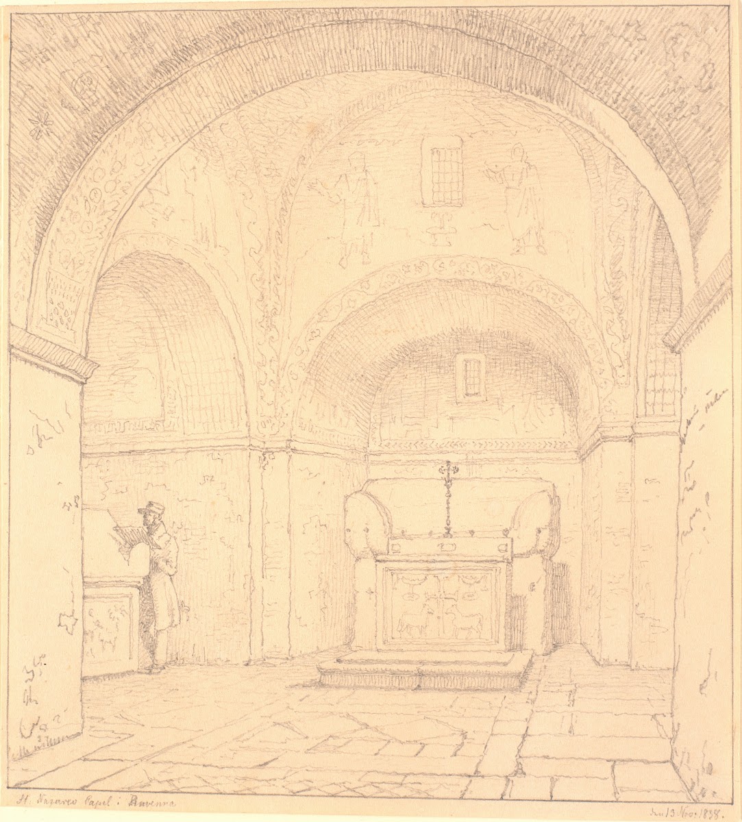 Galla Placidias grav i StNazareo Capel i Ravenna 1838