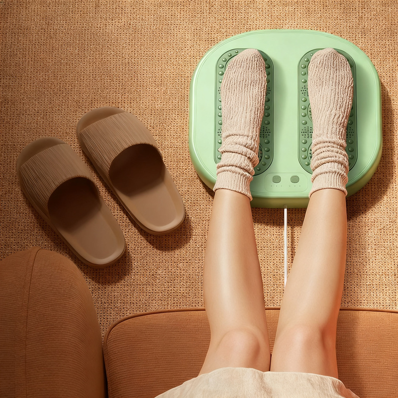 USB foot warmer with massage function