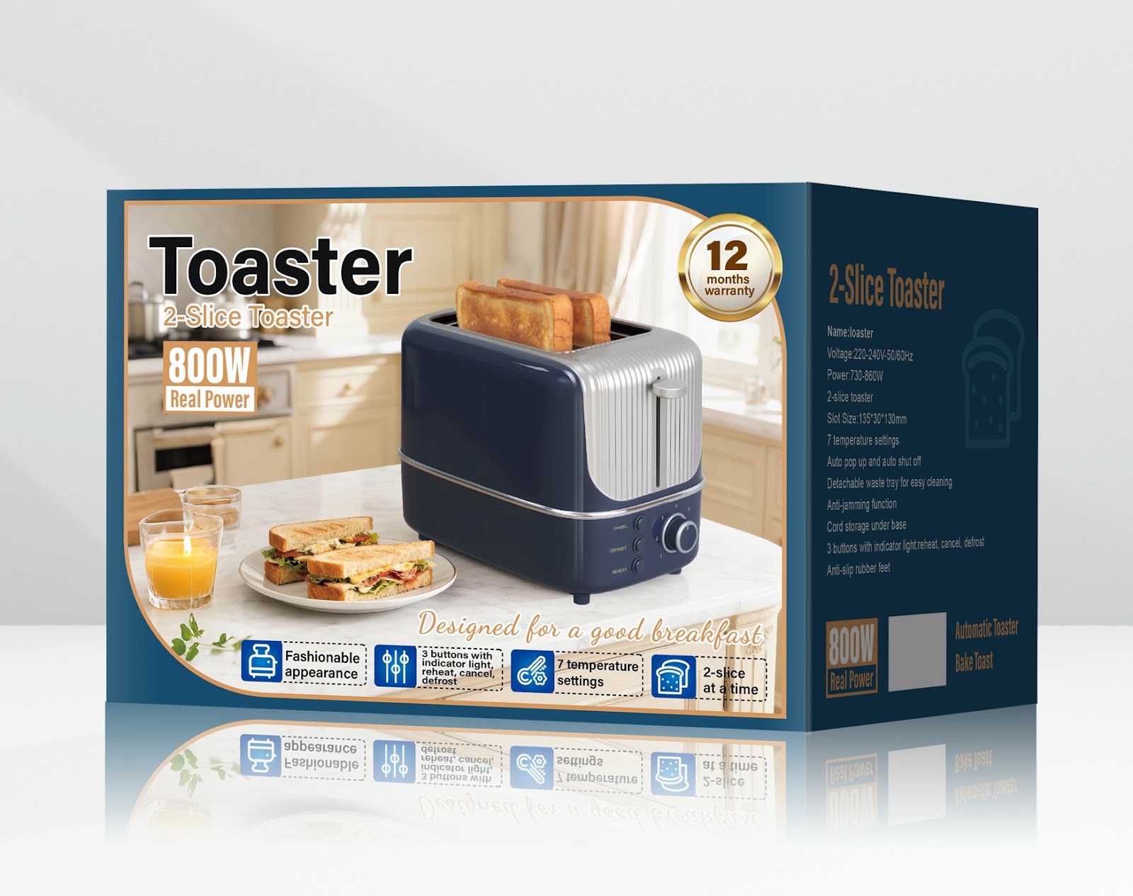 Multifunction toaster with grilling and cooking function