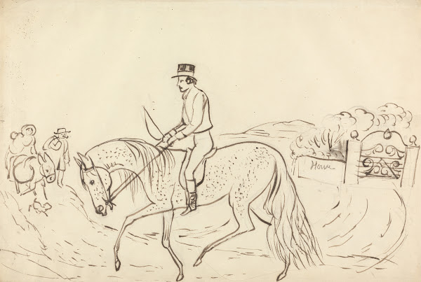 Scene with Horse and Rider
