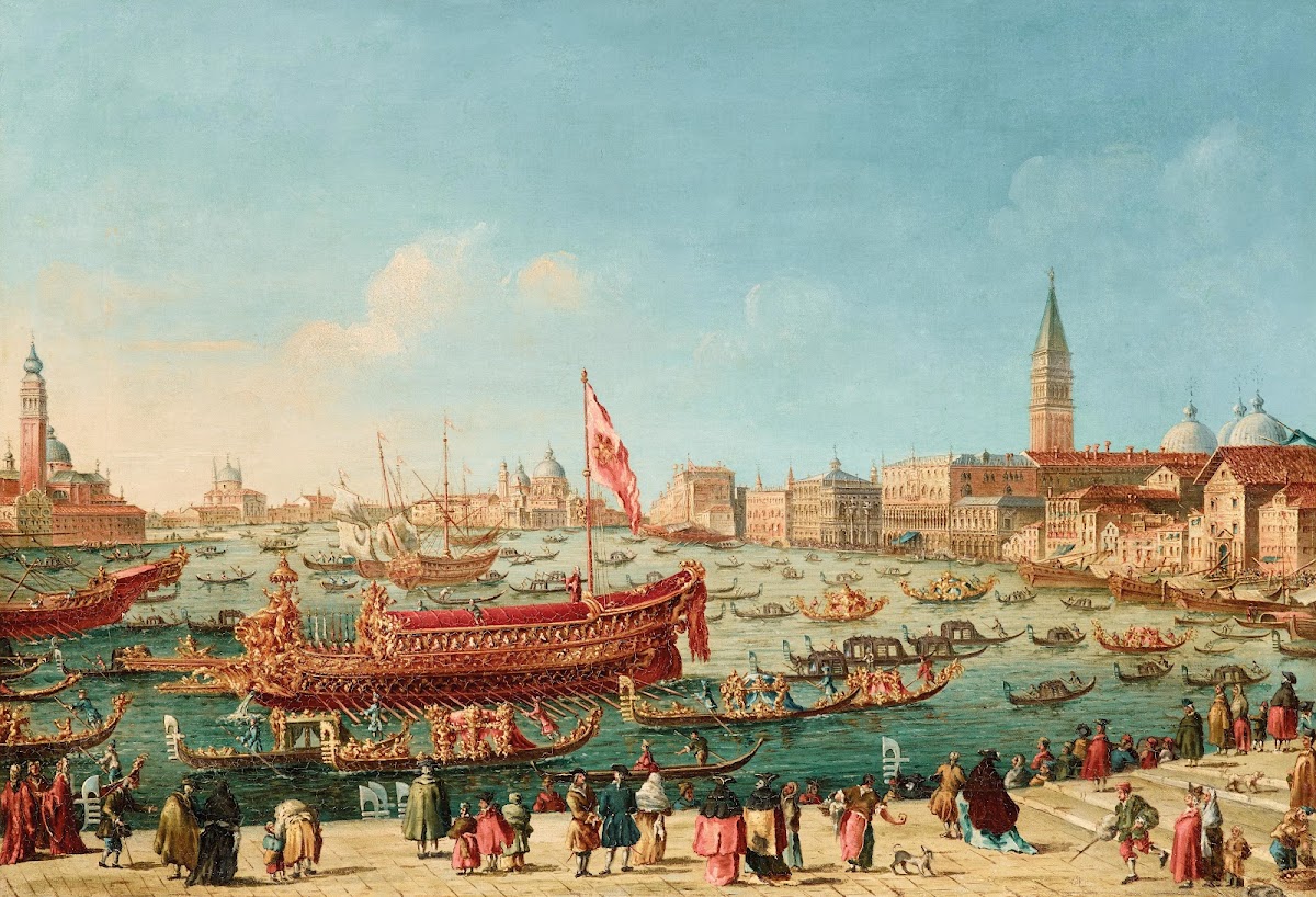 The Doge on the Bucintoro near the Riva di SantElena Venice