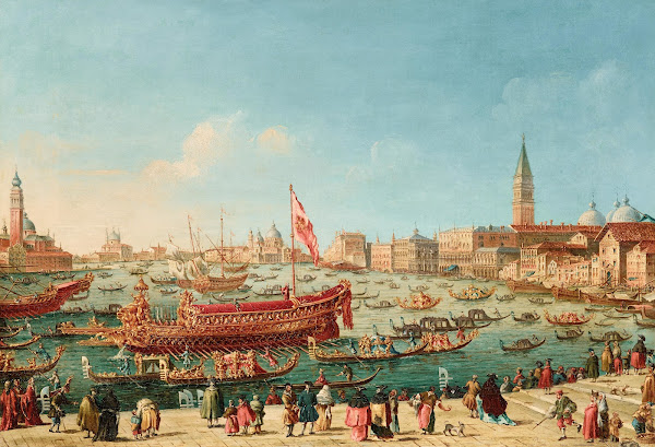 The Doge on the Bucintoro near the Riva di SantElena Venice