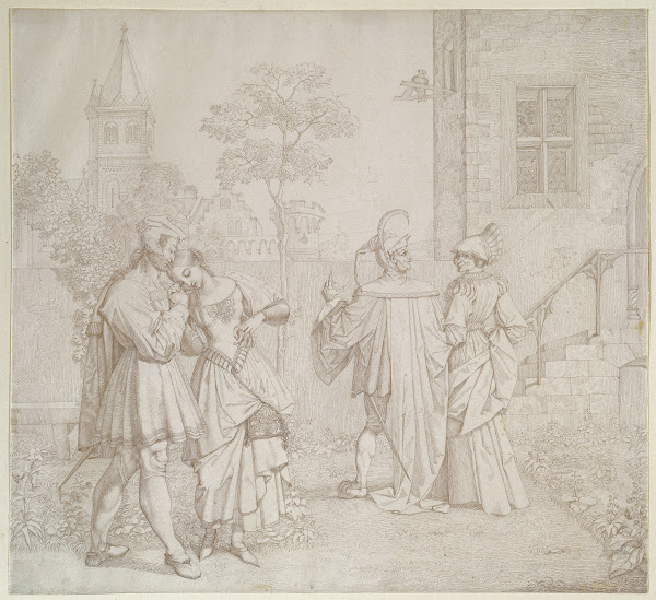 Drawing for Goethes Faust The Stroll in the Garden ca 1810  1811