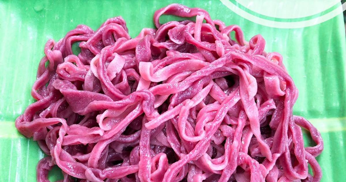 Ăn dặm - Mì tươi màu củ dền
