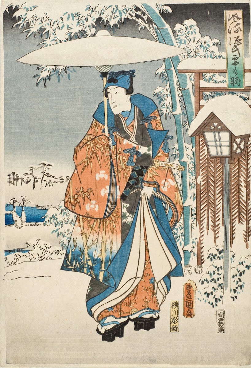 Murasaki and Genji Viewing the Snow 1853