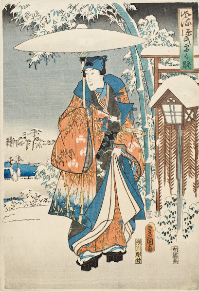Murasaki and Genji Viewing the Snow 1853