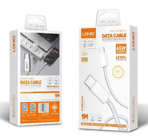 Cable USB-C a USB-C 65 W 1 m