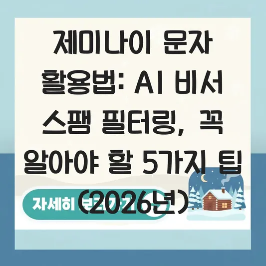 제미나이 문자 활용법 및 AI 비서를 통한 스팸 문자 자동 필터링 및 답장 기능 대표 이미지