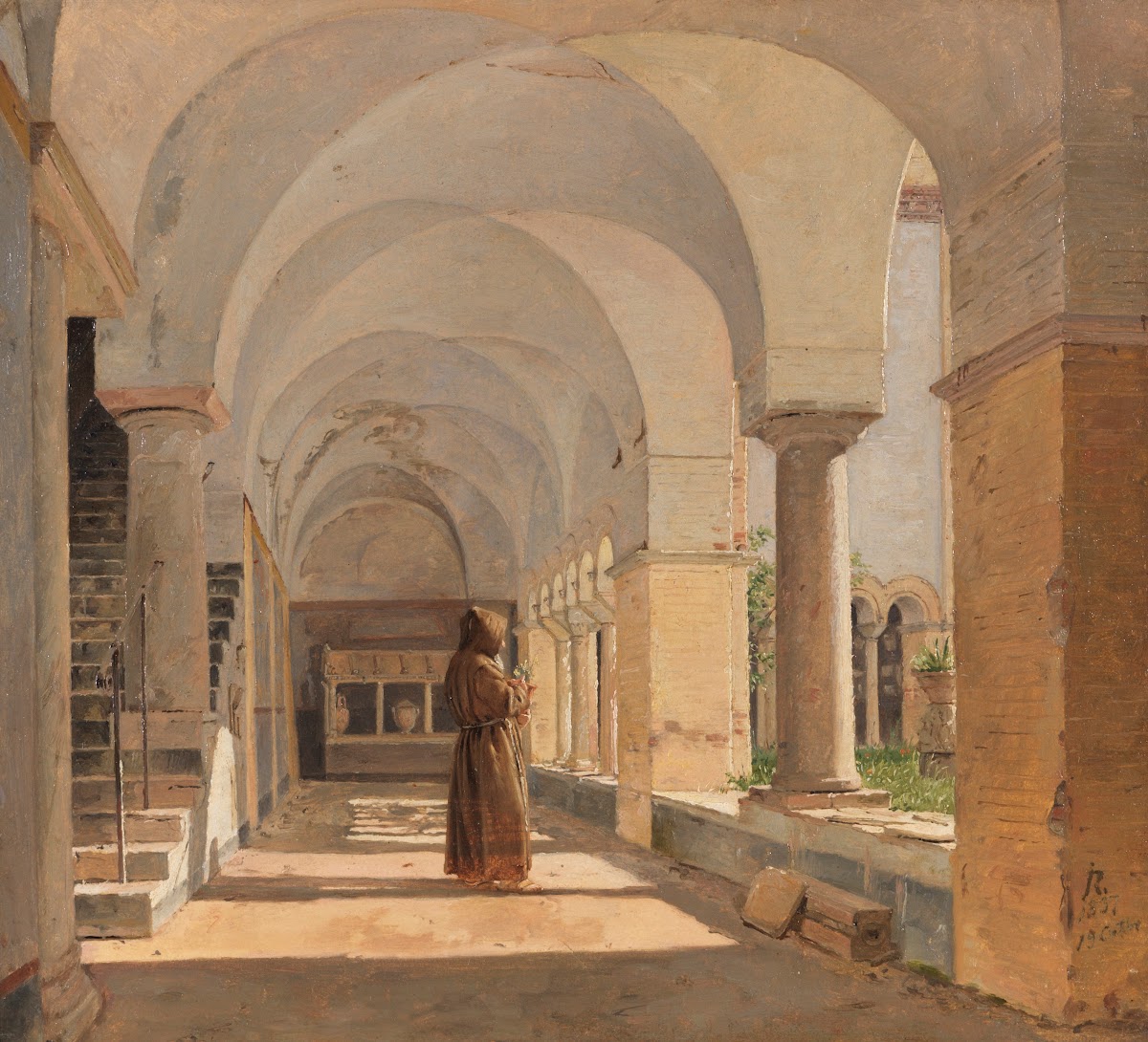Kreuzgang von San Lorenzo fuori le mura Rom 1837