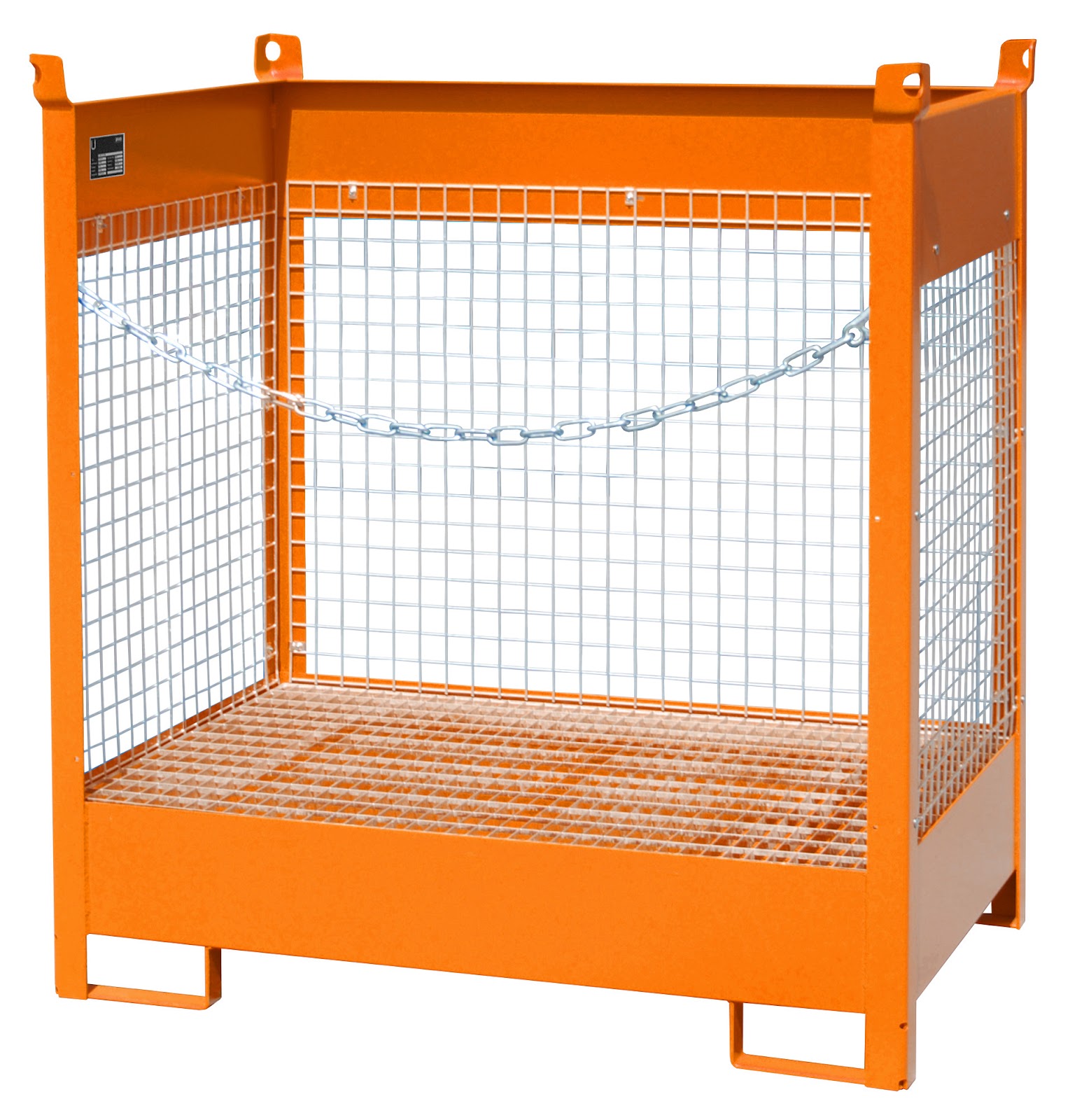 Vaten-stapelpallets FSP-2 D, gelakt, Geeloranje