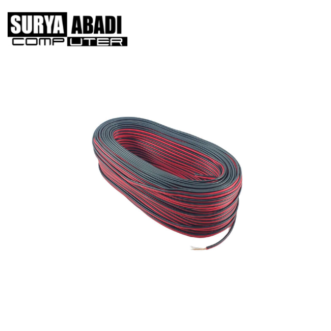 KABEL DOUBLE SERABUT NYZ 2X23 MERAH-HITAM (80 M)