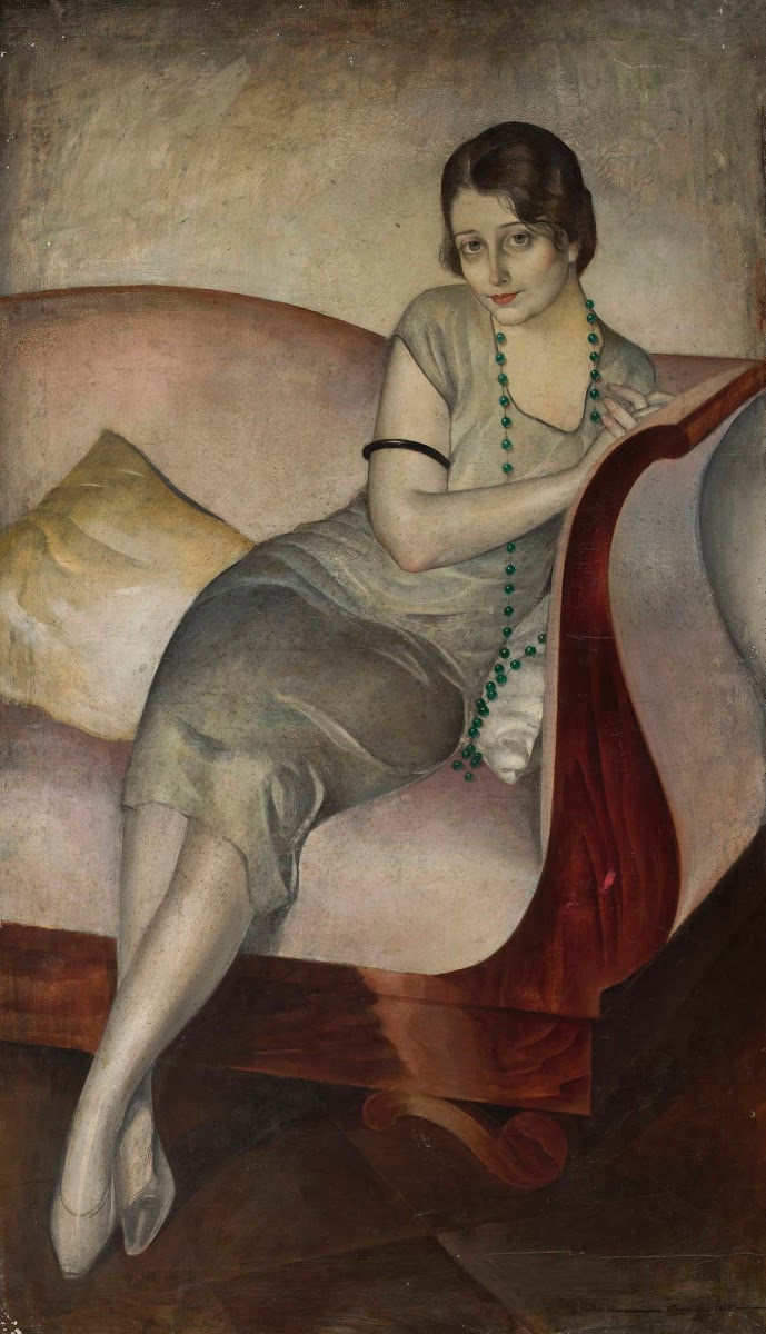 Portrait of a lady on a couch 1925