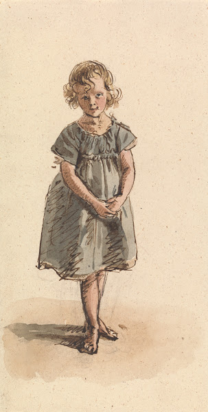 Young Girl Standing Barefoot ca 1820
