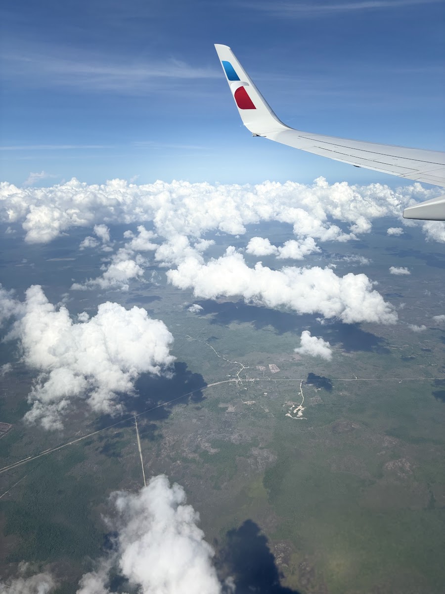 The flight to Belize, carrying hundreds of pounds of donated supplies