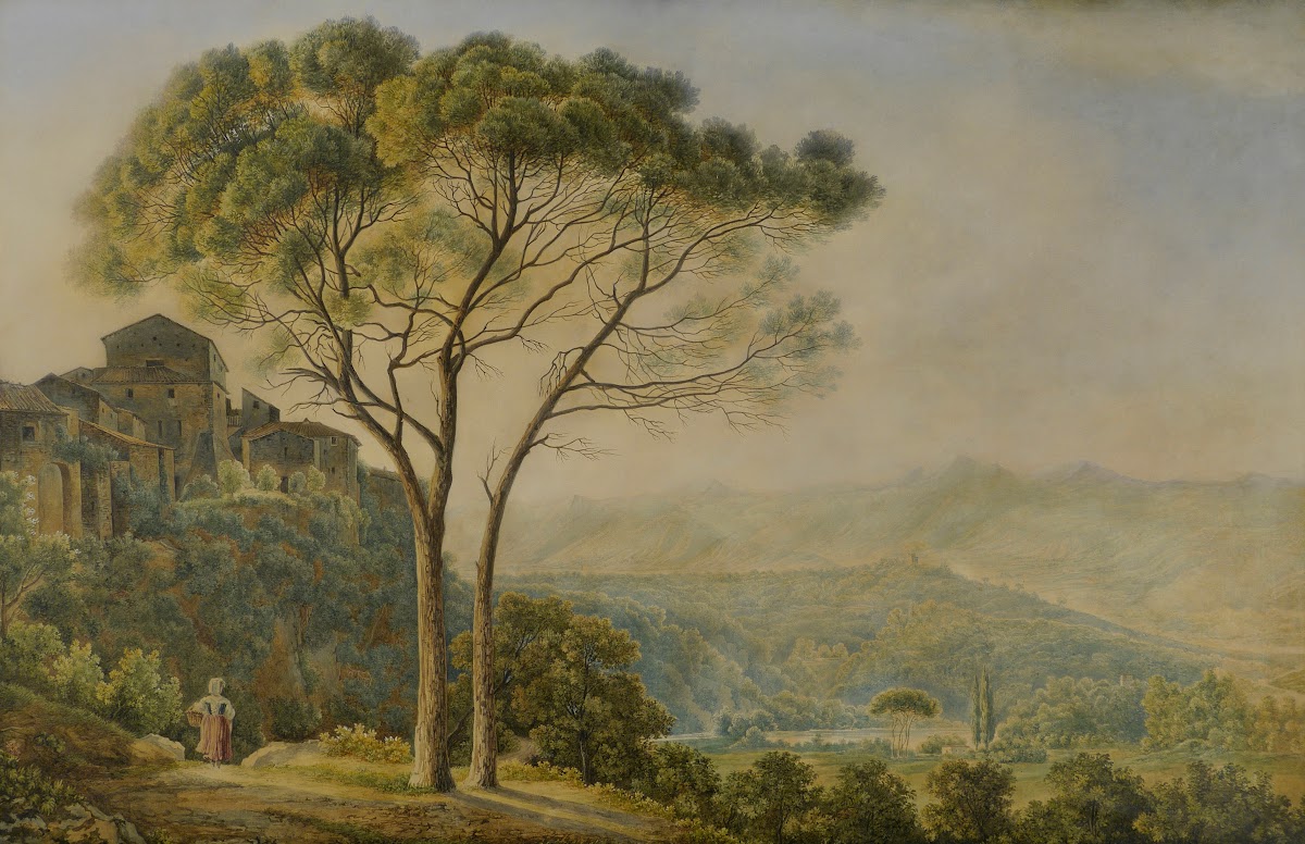 Berglandschaft mit Pinien 1770 75