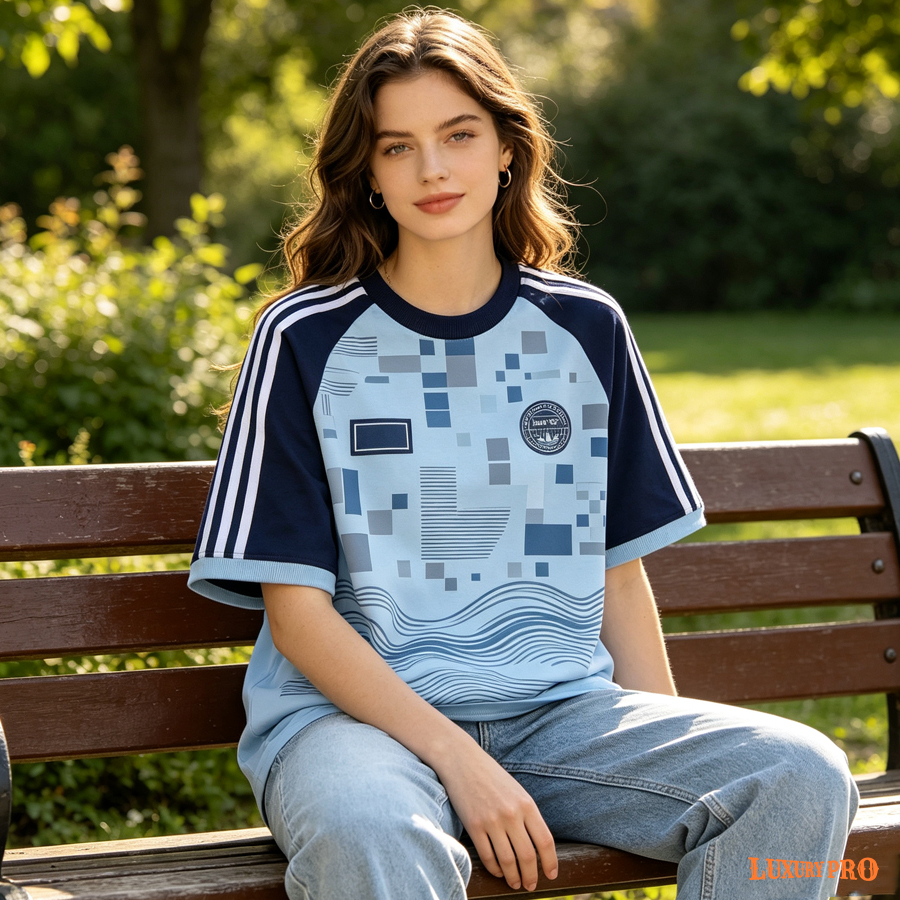 AOP Raglan Short Sleeve With Cuff
