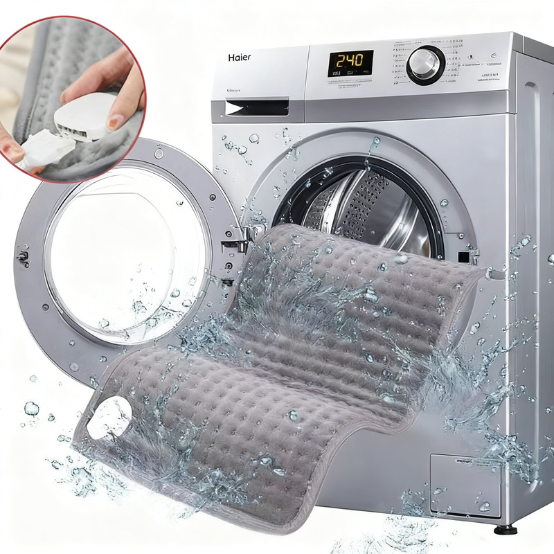 Electric flannel heating blanket, washable