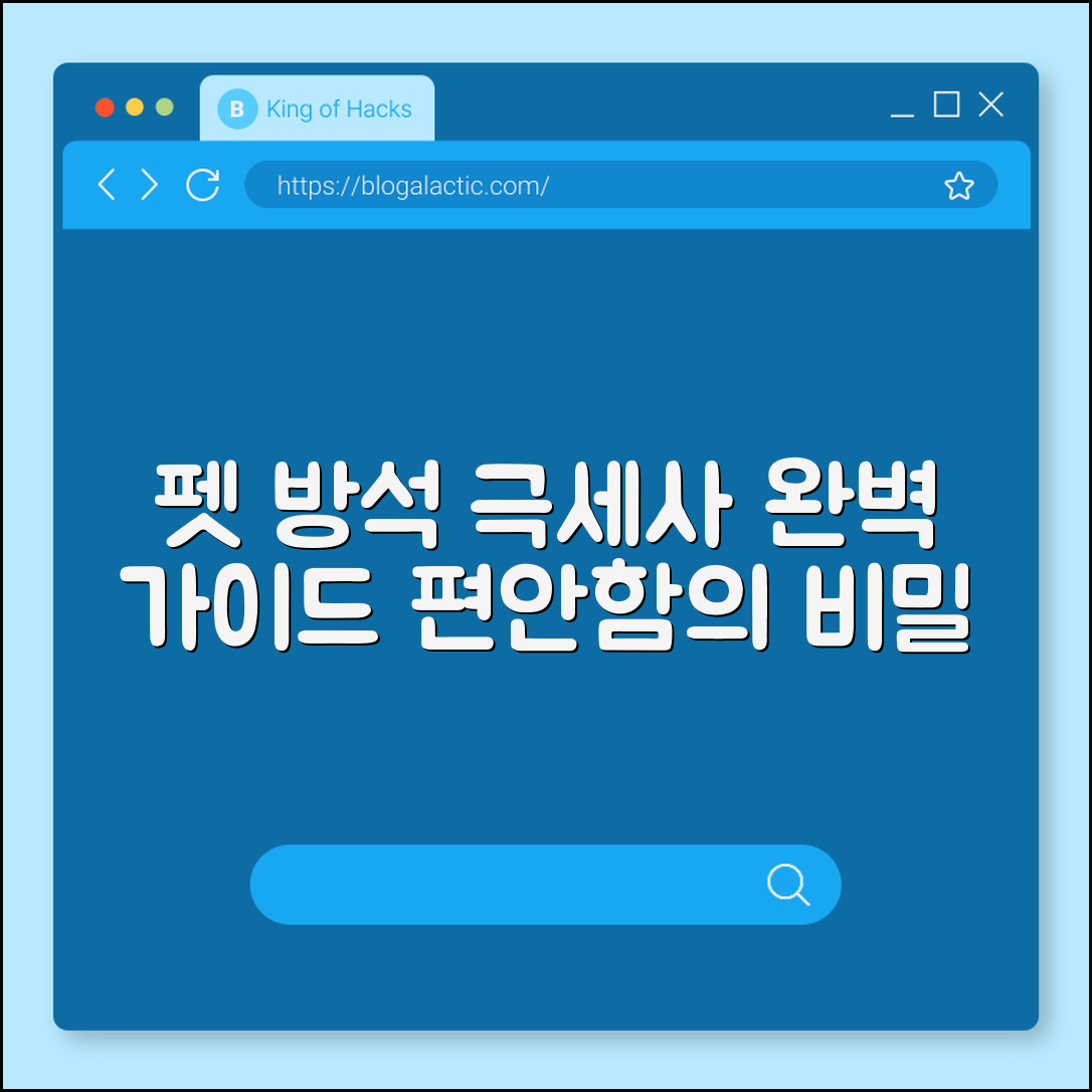 펫 방석 극세사 완벽 가이드: 편안함의 비밀