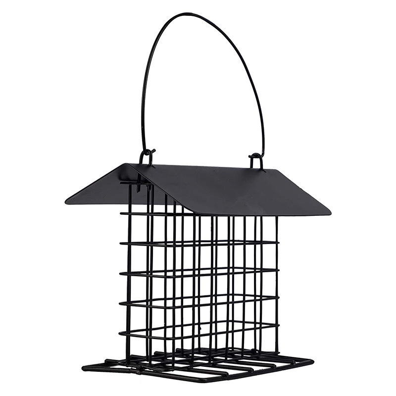 Hanging metal birdhouse for outdoor use