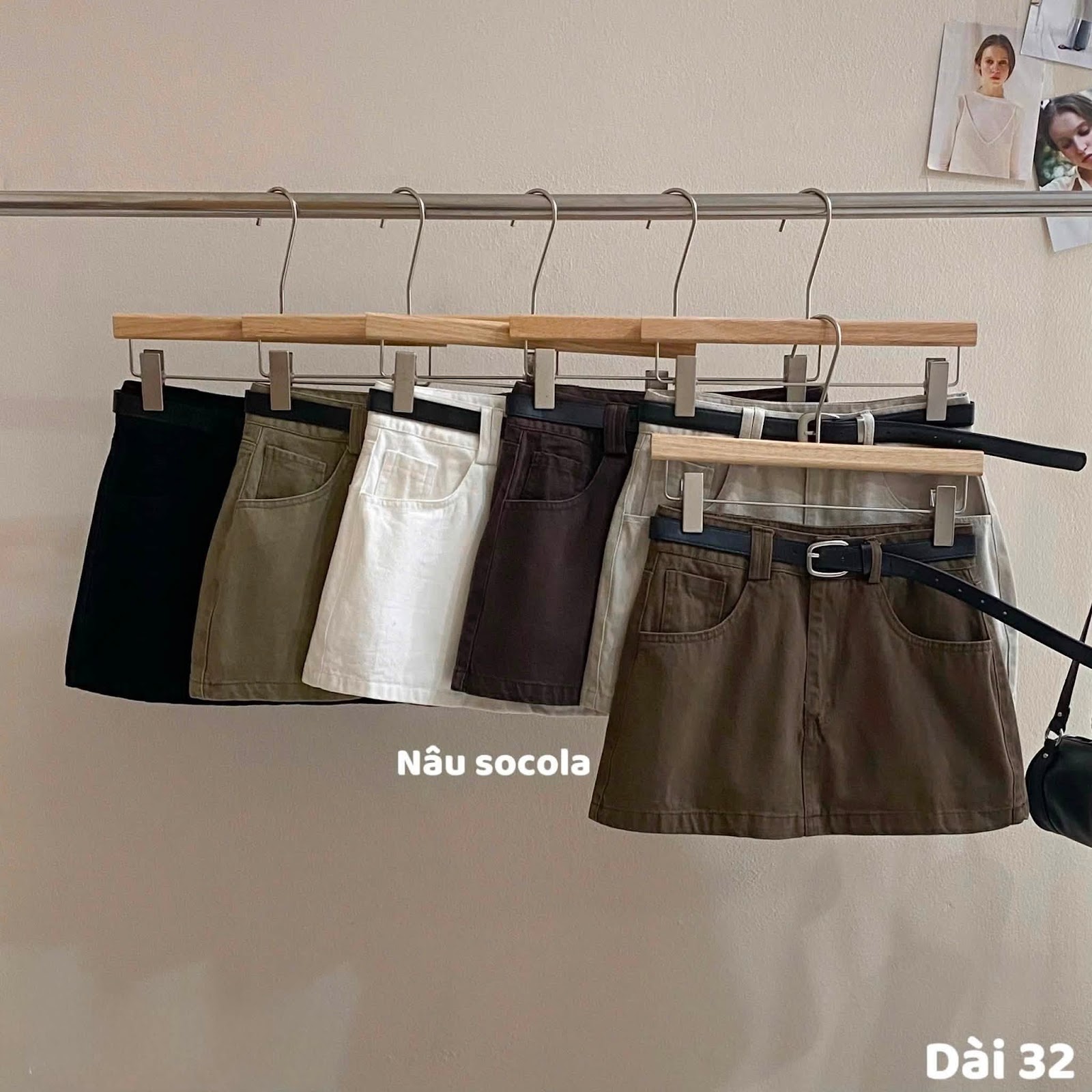 Chân váy kaki ngắn chữ A kèm nịt XONXEN SHOP 987 – Image 5
