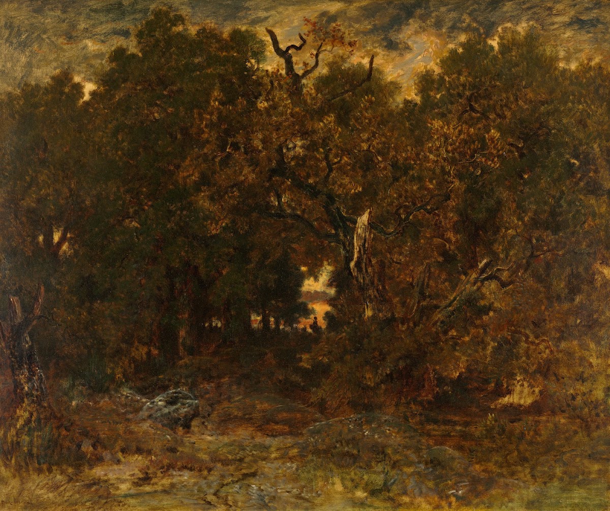 Leaving the Forest Fontainebleau Setting Sun 1851