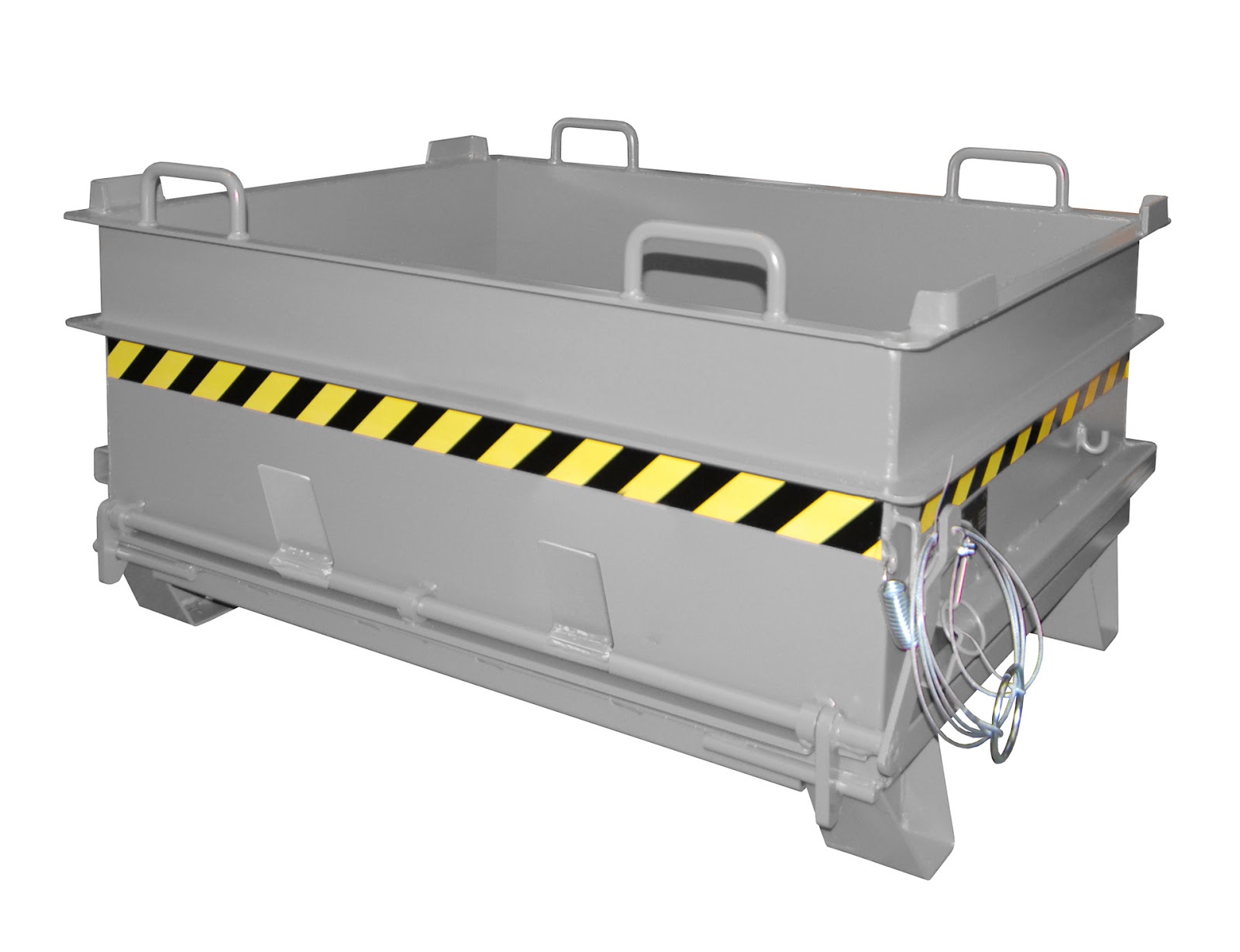 Bouwstofcontainer BC 500 (steenklem-ontgrendeling), gelakt, Muisgrijs