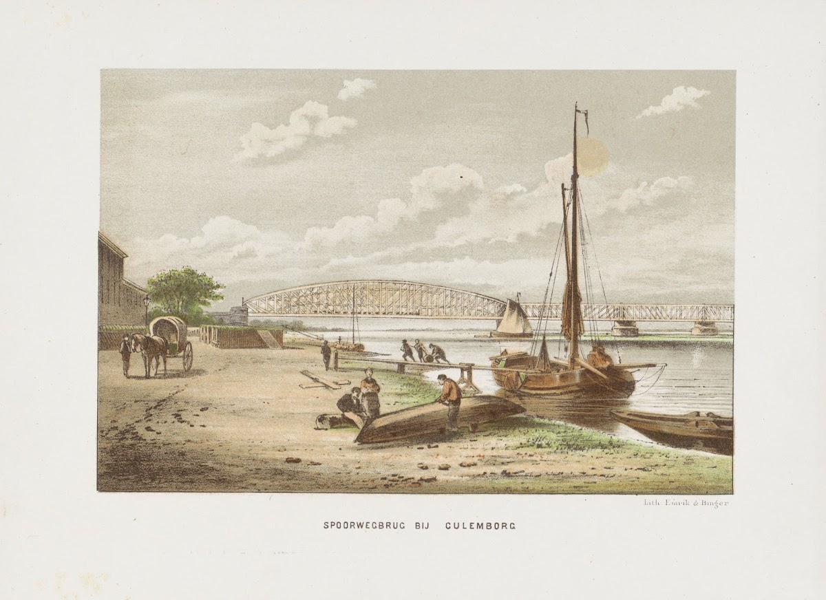 Spoorwegbrug bij Culemborg 1872 1874