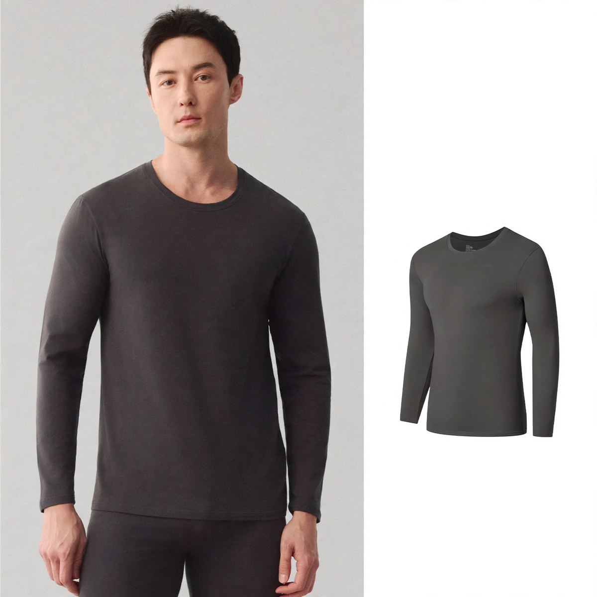 Men's Thermal Underwear Set, Modal, Round Neck