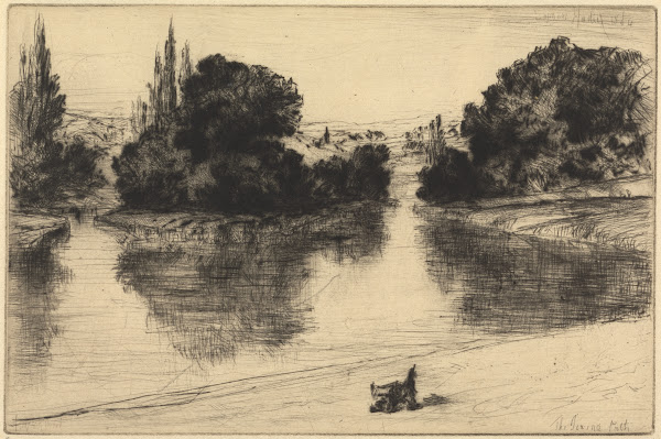 The Towing Path  Hampton Court 1864