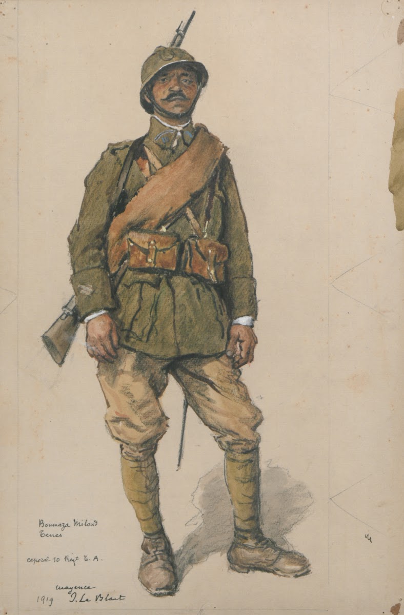 Portrait dun militaire de larmée coloniale 1919