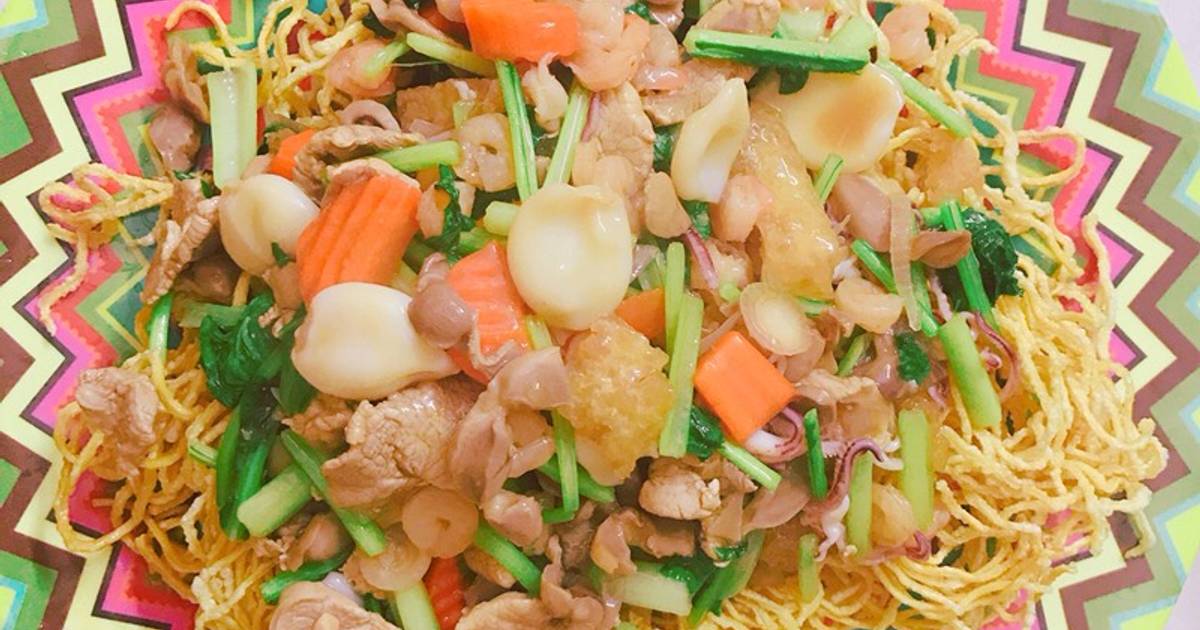 Mì xào giòn dã chiến đơn giản