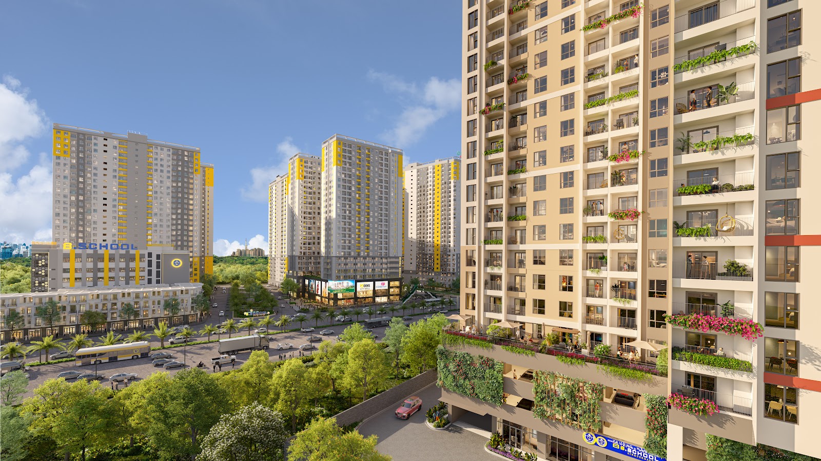 Phối cảnh Bcons Aria
