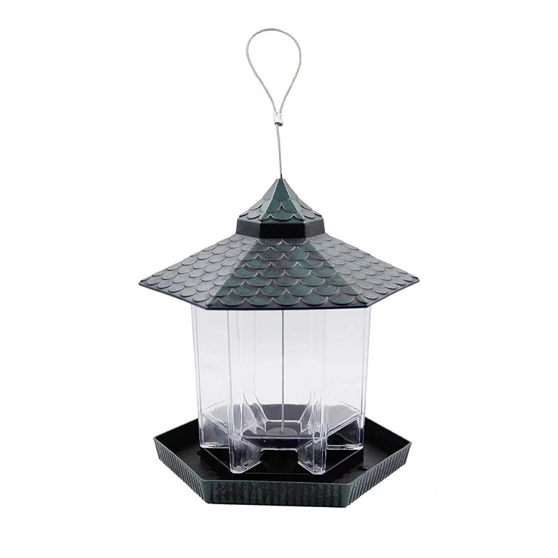 Automatic bird feeder with rain protection
