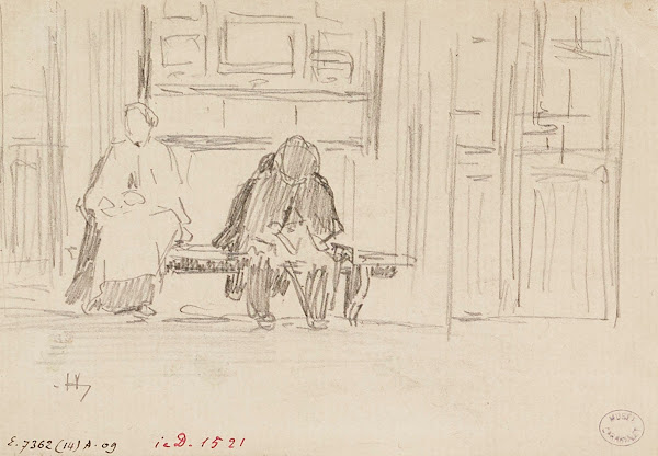 Deux personnages sur un banc 1895   1905