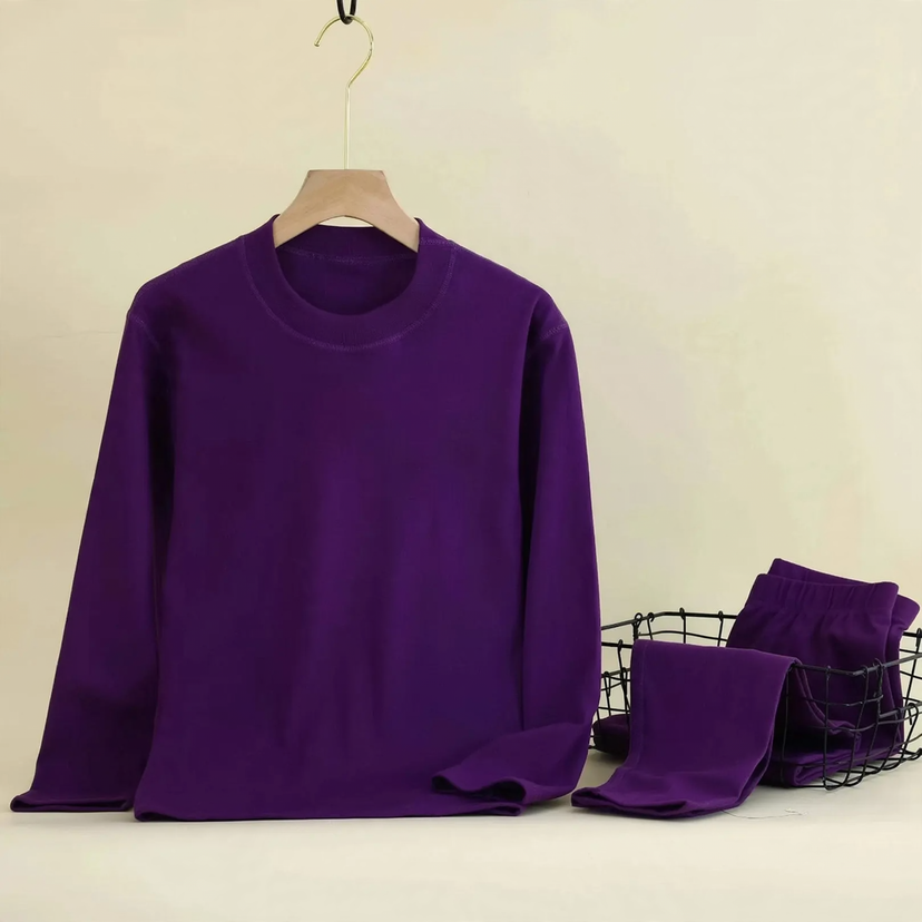Thermal underwear set for men and women, half-turtleneck