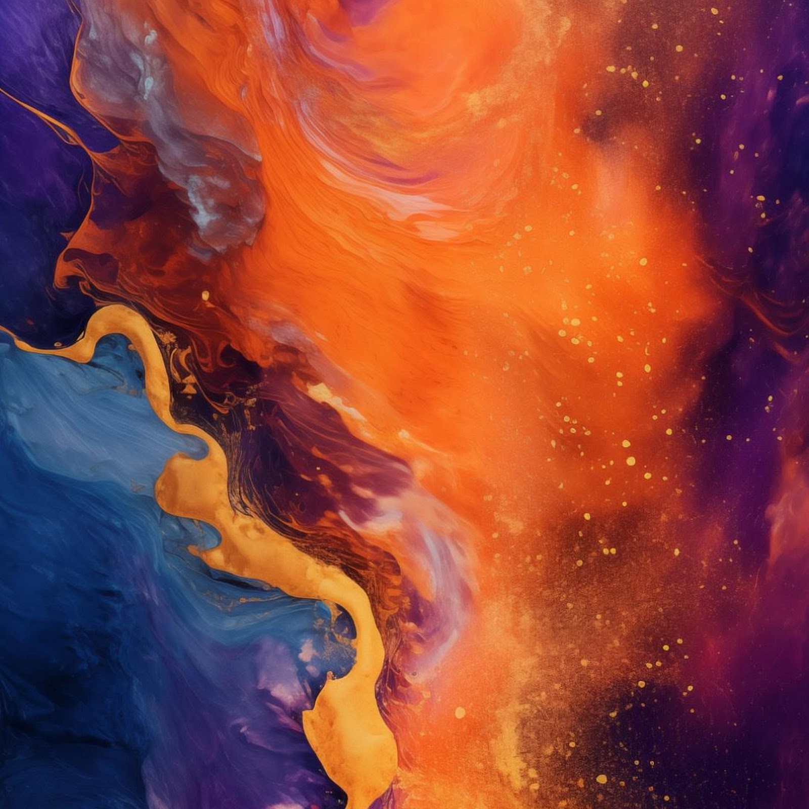 Download Vibrant Fluid Abstract Swirls Full HD iPhone