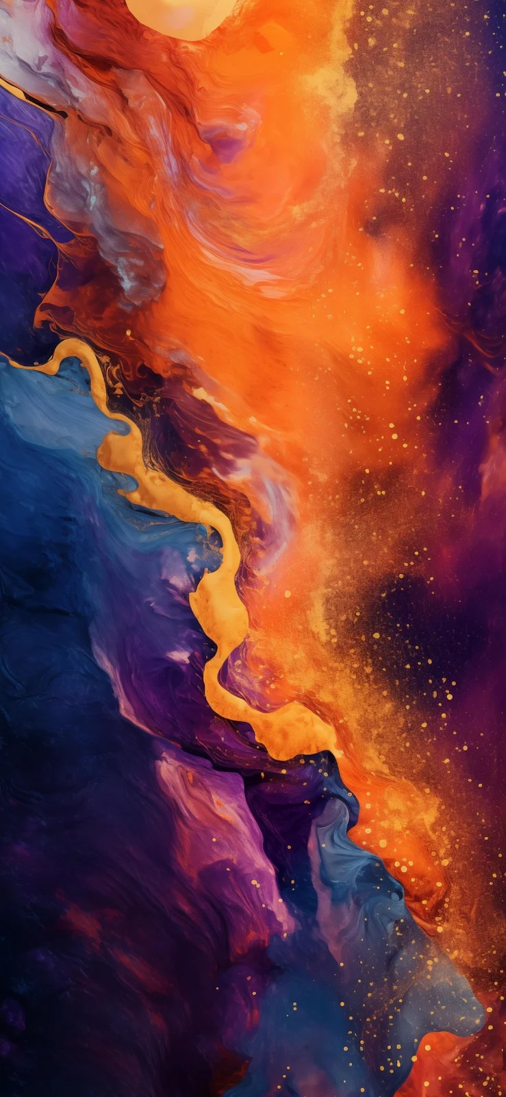 Vibrant Fluid Abstract Swirls - Digital Abstract Art Full HD iPhone Wallpaper (1090x2360)
