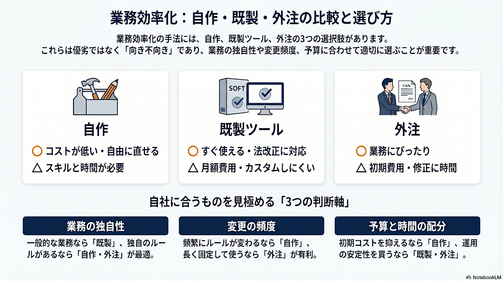 3つの選択肢の比較
