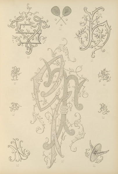Album de chiffres  monogrammes couronnes de noblesse francaises et etrangeres Pl