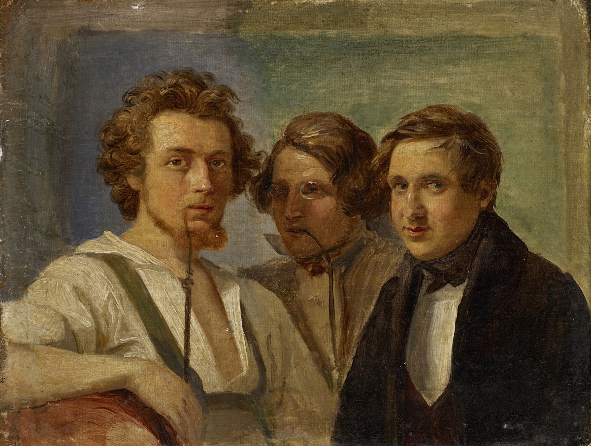 Self Portrait with Friends Painter of sea pieces Weiss and Joseph Fay 1834