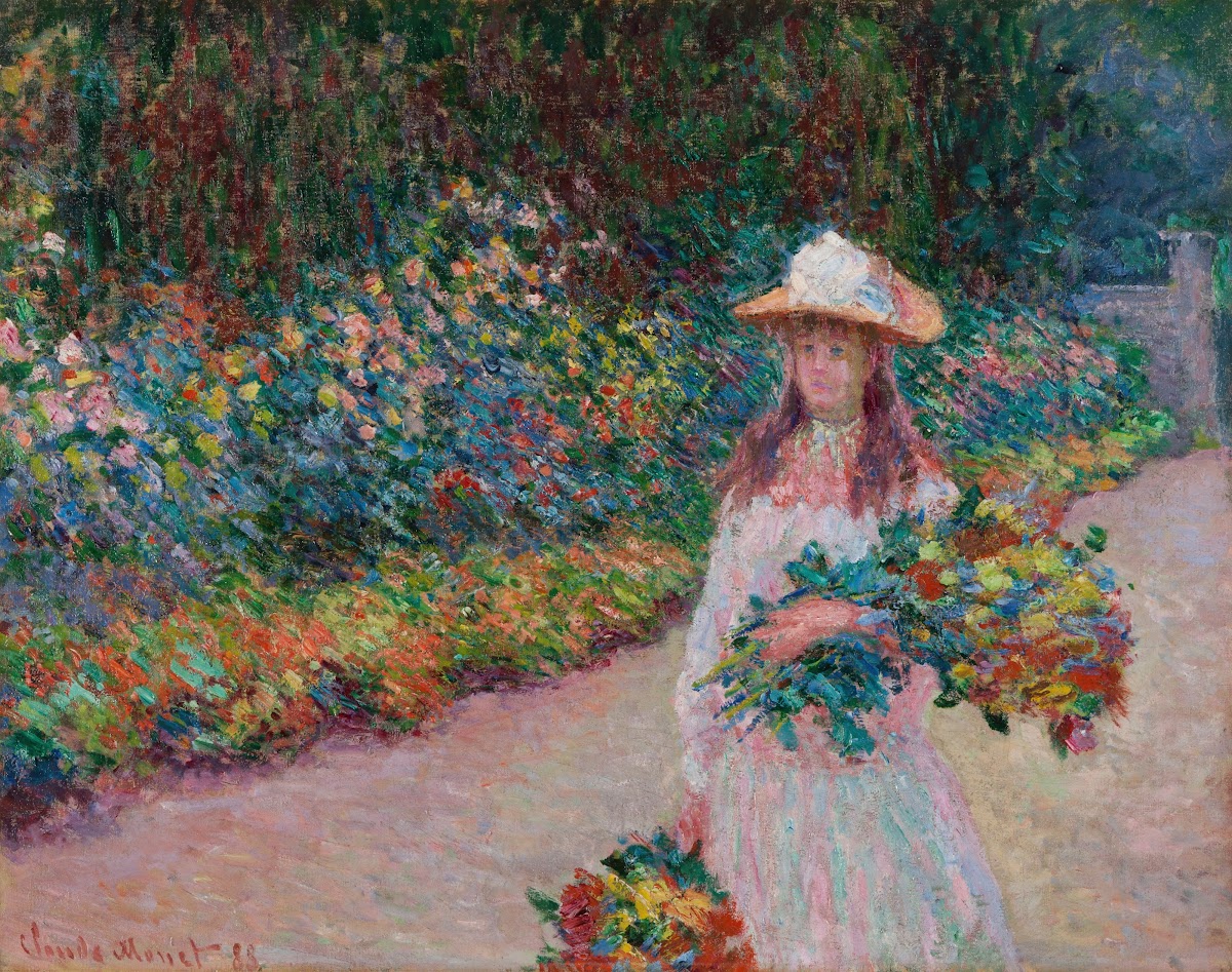 Jeune fille dans le jardin de Giverny 1888