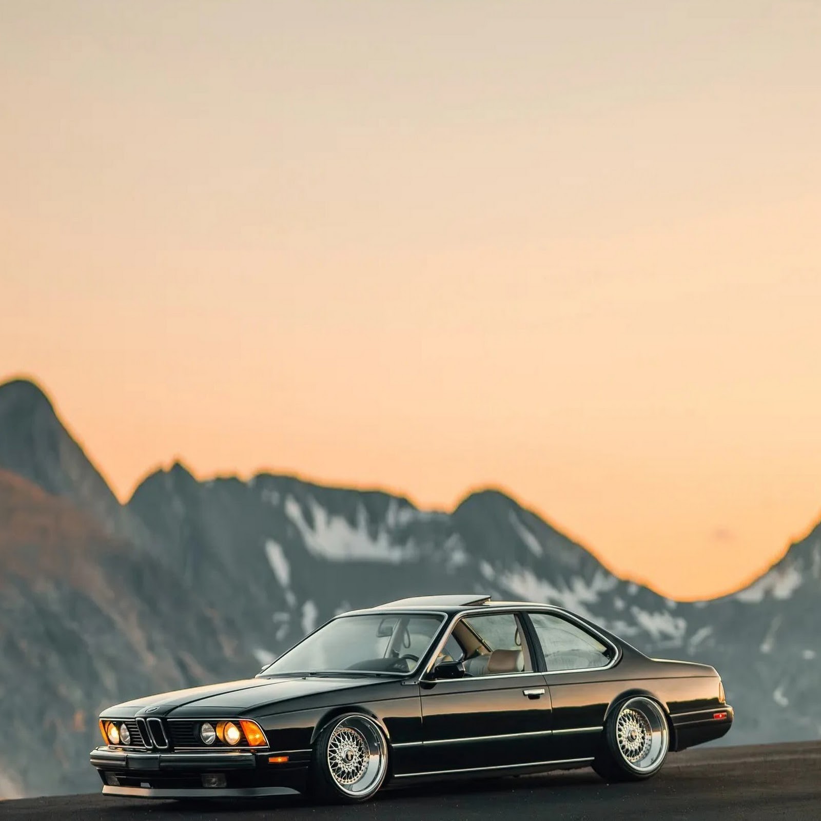 Download Bmw E24, Classic Car, Mountain Road, Automotive Photography Full HD iPhone
