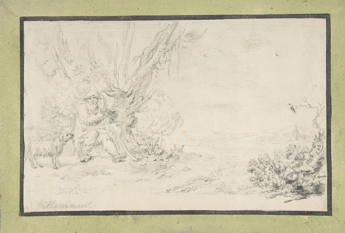 Landscape with Seated Shepherd and Dog