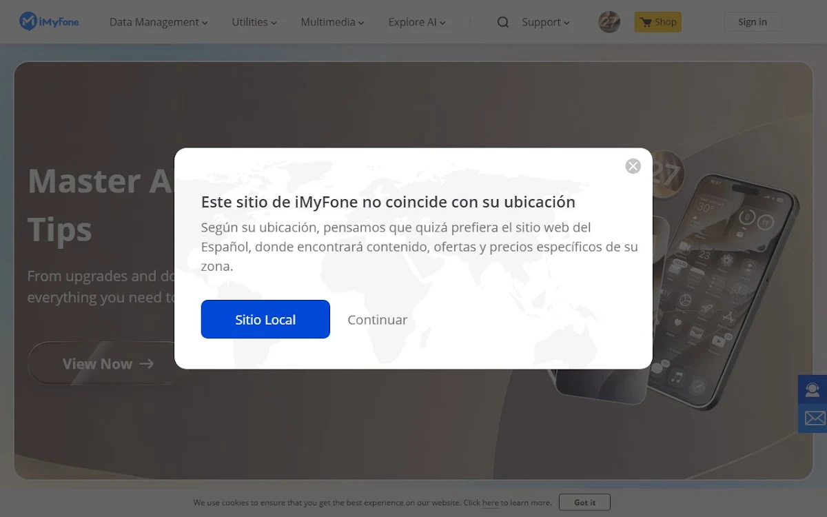 Captura de iMyFone