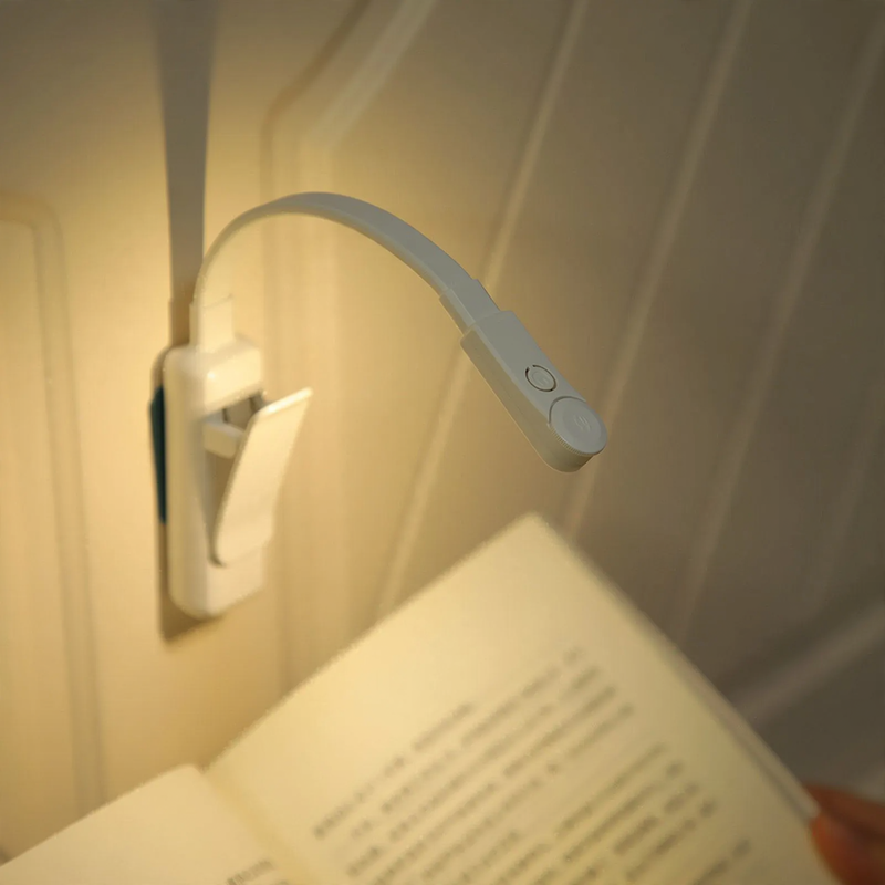 Compact LED Clip Lamp for Books